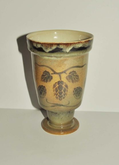 Stoneware Cup W/ Hop Vine pattern