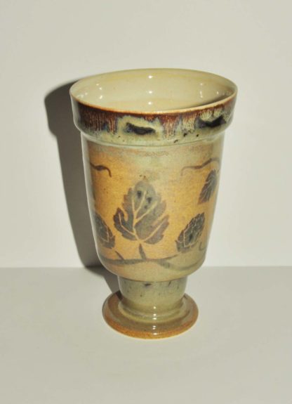 Stoneware Cup W/ Hop Vine pattern - Image 2
