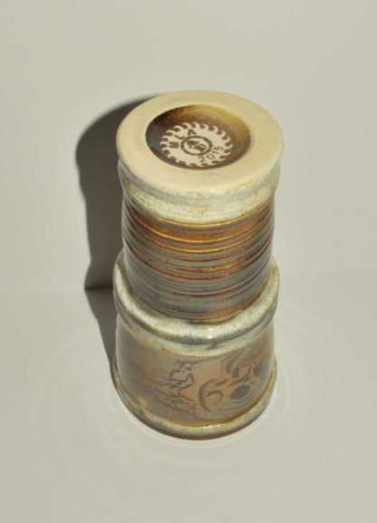 20oz Stoneware Cup W/ Root Skull Pattern - Image 2