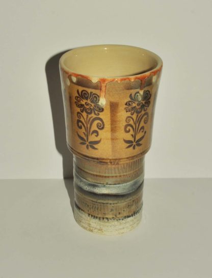 20oz Stoneware Cup W/ Flower Patterns
