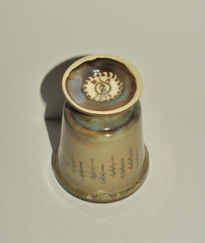Stoneware Cup W/ Trees and Hop Vine - Image 2