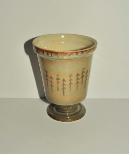 Stoneware Cup W/ Trees and Hop Vine - Image 3